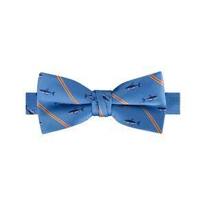 TOMMY HILFIGER Mens Light Blue Candy Cane Stripe Printed Bow Tie